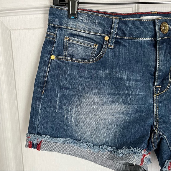 LADY DUTCH GOLD STUDDED JEAN SHORTS - Picture 3 of 11
